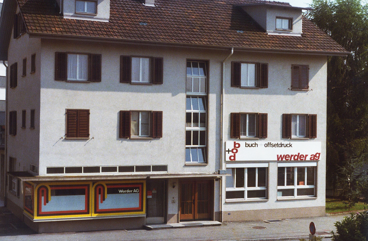 1977 altes Firmengebäude Weibel Druck